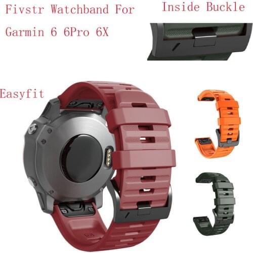 Fivstr 22 26mm Silicone Easyfit Watchband Strap for Garmin Fenix6X 6 6Pro Quick Release Watch Wrist Band Strap For Fenix 6X