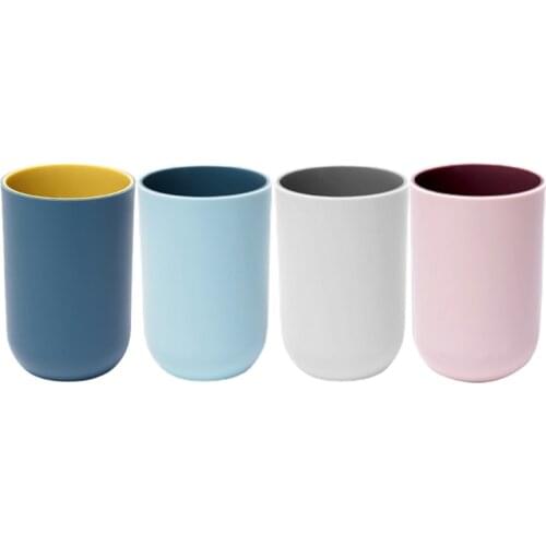 Null Modern Minimalist Double Layer Bathroom Tumbler Water Cup Brushing Rinse Toothbrush Holder Household Non-Slip Washing