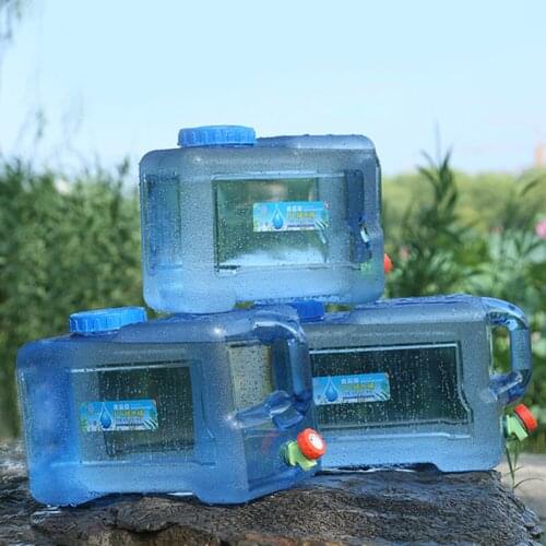 5/8/12L Outdoor Water Bucket Portable Tank Container with Faucet for Camping Hiking Car Driving Household Water Storage Tools