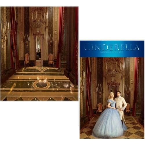 DAWNKNOW Vinyl Photography Backdrops Cinderella Castle Photocall Background Children Wedding Photo Studio Props 6750