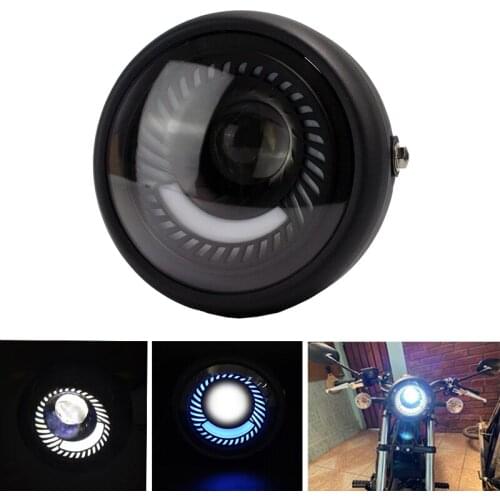 Vintage Style DC 12V 6.5'' inch High Low Beam DRL LED Round Motorcycle Headlight spotlight For Harley Cafe Racer Bobber