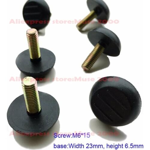 M6 *15 screw on feet pad Leg Adjustable Base width 23mm Screw-in Furniture Cabinet Table Levelling Glide Feet Foot Feet pad