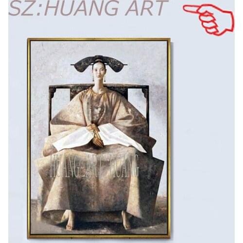 High quality Beautiful noble girl no Frame and With framed Oil Painting Canvas Palette pen On Canvas Picture Home Decoration