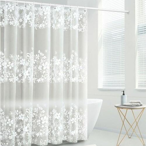Print Flower Shower Curtain Waterproof Bath Curtain Anti-mildew Bathroom Accessories rideaux de douche T109