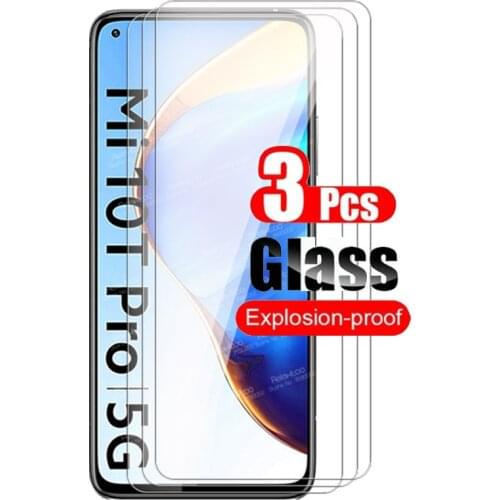 3pcs Tempered Glass For Xiaomi Mi 10T Pro Glass Xiomi Xiami 10 T T10 10Tpro Mi10T Screen Protector Safety Armor Protective Film