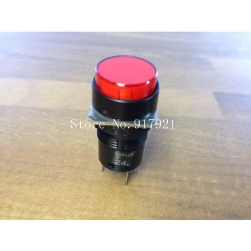 [ZOB] Japans IDEC and AL6-A with light red button button 24V 16MM NO NC lock --10PCS/LOT