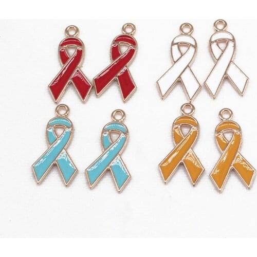 10pcs 15*28mm Alloy Oil Dripping White Red Yellow Blue Tie Charms DIY Making Jewelry Earrings Necklace Handmade Accessories