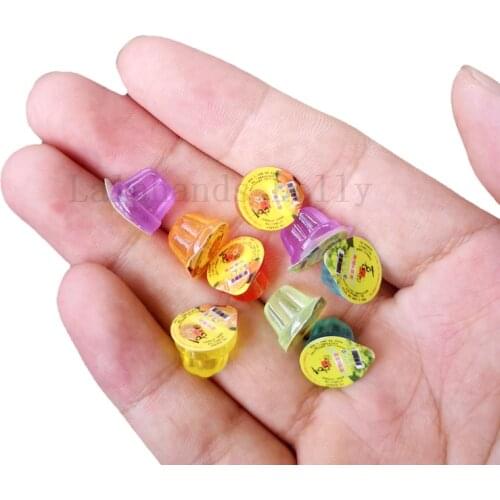10pcs/set Color random Simulation Miniature Jelly Food Model Mini Food Play with Small Toy OB11 Dollhouse Scene Decorations