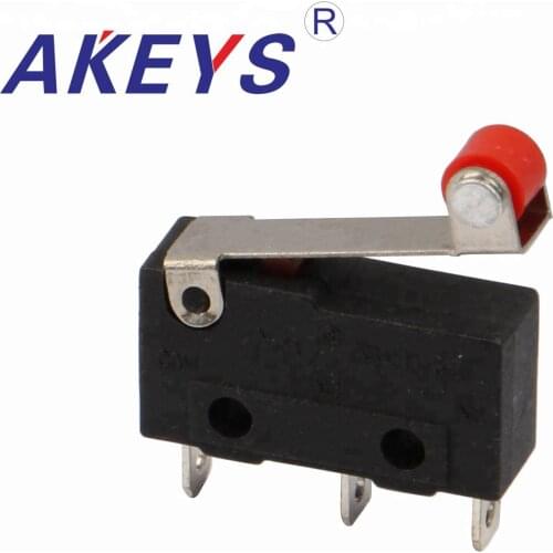 10 PCS MS-016 JL024-03 3 Pin Red Button Short Hinge Roller Lever Limit Micro Switch