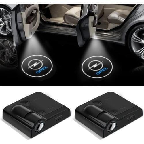 2PCS Car LED Door Warning Light Welcome Projector For Opel Astra h g j Insignia Zafira b Corsa d Vectra c Antara Vivaro Opc