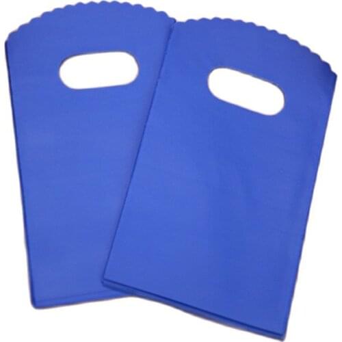 2016 New Design Wholesale 100pcs/lot 9*15cm Luxury Gift Packaging Pouches Blue Jewelry Gift Pouches Small Plastic Bags