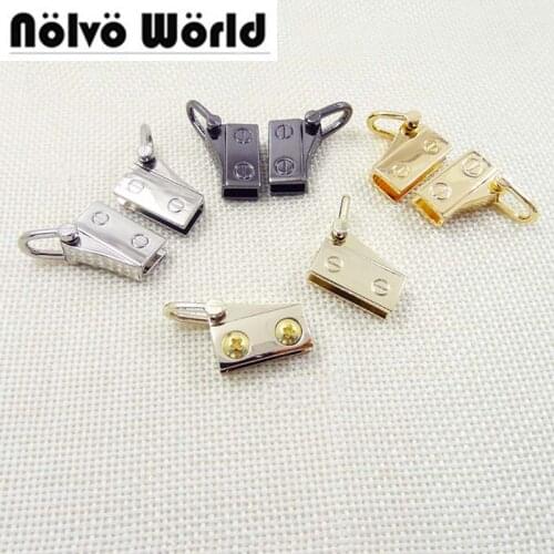 40pcs/lot 19*9mm handbag two side clips die casting gold color hardware bags clasp accessory