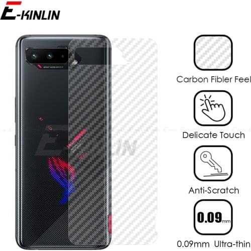 5pcs Clear Soft 3D Carbon Fiber Protective Guard Back Film For Asus ZenFone ROG Phone 3 5 ZE552KL ZE520KL Rear Screen Protector