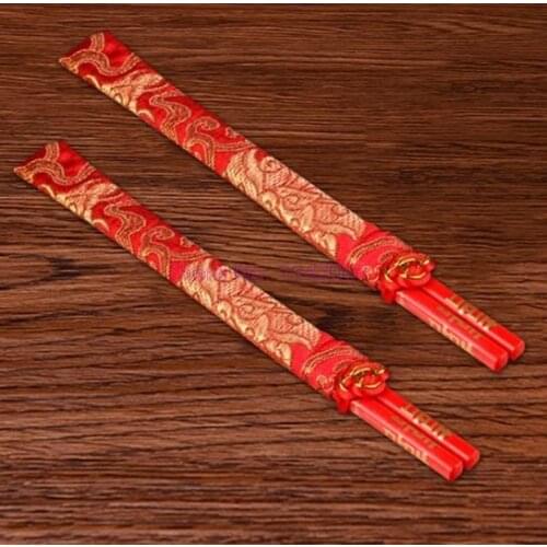 500pairs Wedding festive dragon and phoenix chopsticks wedding supplies bamboo chopsticks wedding Decoration Accessories