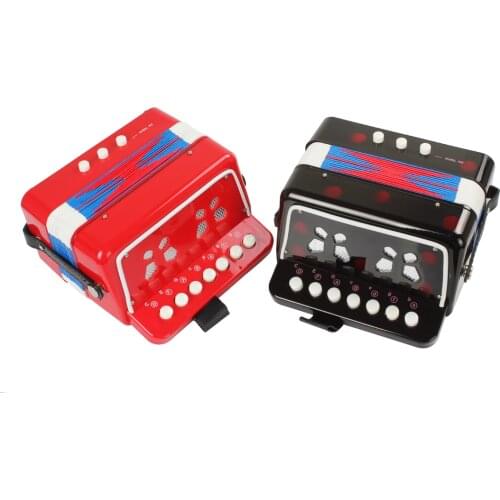 7 Keys + 3 Buttons 2 colors option Children Kids Button Toy Accordion