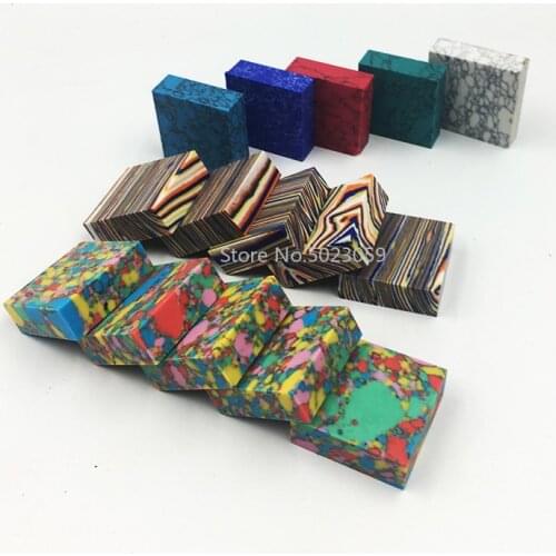 7 Kinds Color Artificial Turquoise DIY Knife Handle Material for Handicraft Materials 30x30x10mm 1piece
