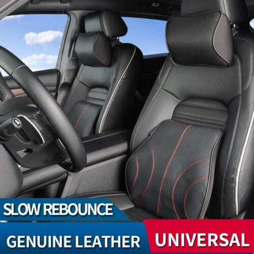 Car Cushion Lumbar Back Support Seat Head Neck Rest Pillow Memory Foam Headrest Massage Driver Product Accessories Office Chair