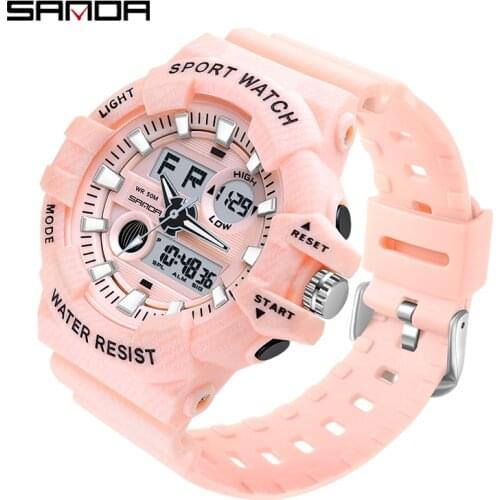 SANDA2021 new electronic watch multi-function waterproof sports watch male and female student quartz watch orologio uomo часы mo