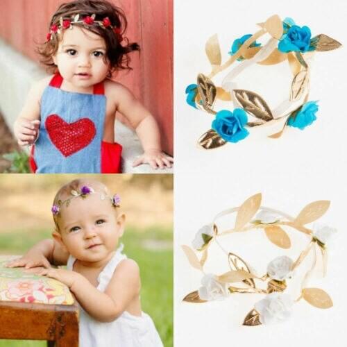 US Kids Baby Infant Princess Flower Girl Hair Band Headband Headwear Accessories