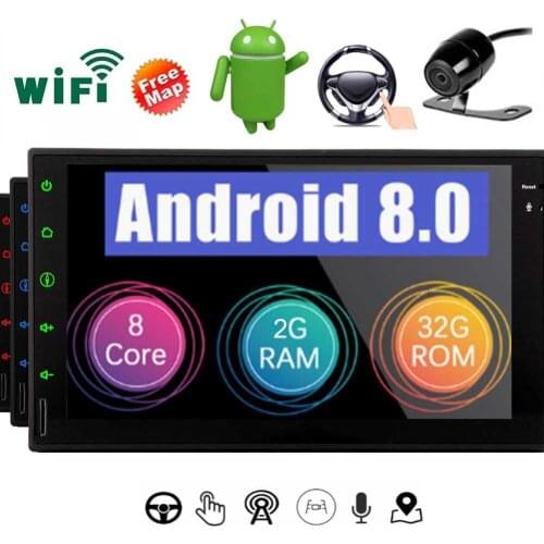 Double Din with Octa Core Bluetooth 4.0 Android Auto - Support Audio Video Out Aux Android 8.1 Octa Core 2GB 32GB Double 2 Din