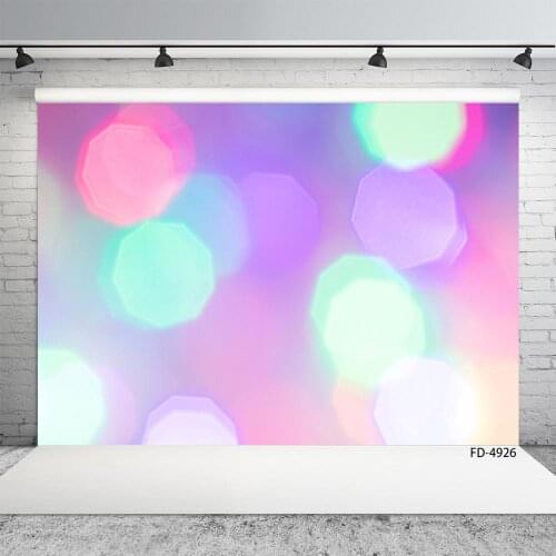 Photography Backdrop Colorful Flare Bokeh Vinyl Cloth Background for Children Birthday Party Baby Shower Photobooth Fond Photo