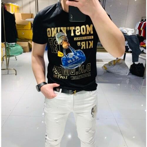 New Summer Mens luxury top tees New Male T-shirt cotton fashion bottoming shirt Designer man tee shirts