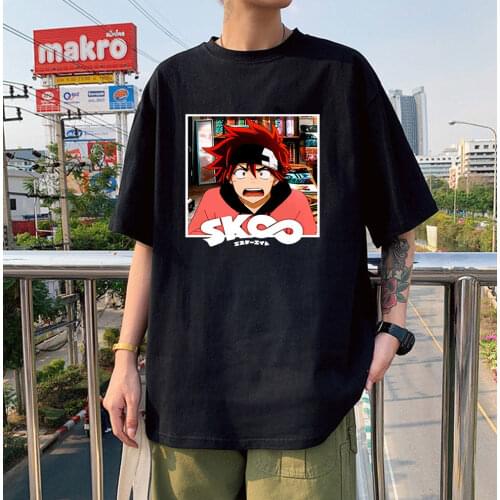 Japanese Anime SK8 The Infinity T Shirt Men Reki Cosplay Cartoon Skateboard Boys Graphic Tees Harajuku Unisex Tops T-shirt Male