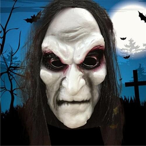 Halloween Zombie Mask Ghost Festival Horror Mask Scary Halloween Mask Hilarious Prank Full Dead Mask With Super Black Eyes