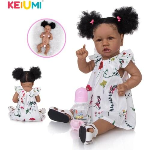 KEIUMI 57 CM Baby Toy Reborn Baby Dolls Full Body Silicone New Arrival Children Fashion Collection Gift For Birthday Present