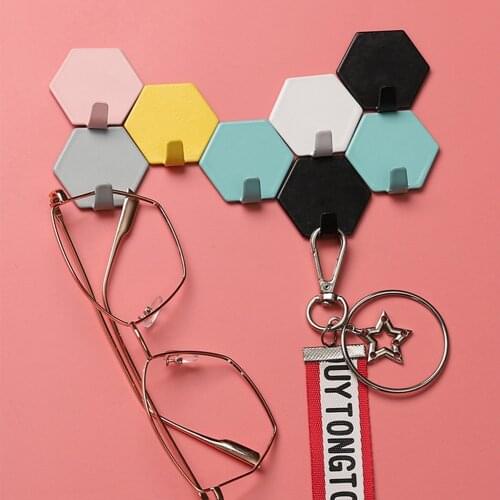 Punch-free load-bearing hook wall mount wall strong and seamless sticking hook behind dormitory door nail-free sticking hook