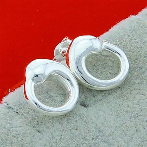 Hot Sale 925 Sliver Color Earrings Fashion Jewelry For Female Daily Party Accessories Trendy Birthday Christmas Gift