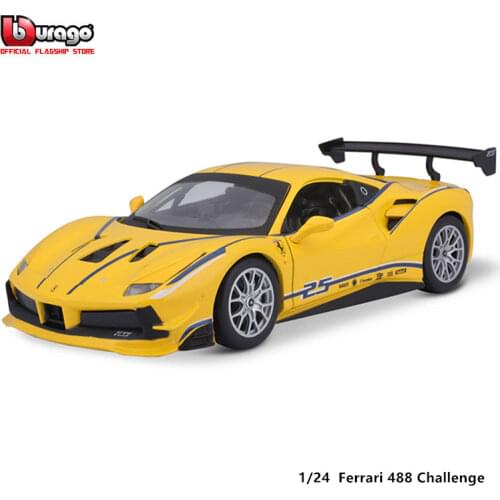 Bburago 1:24 Ferrari 488 CHALLENGE Alloy Luxury Vehicle Diecast Cars Model Toy Collection Gift