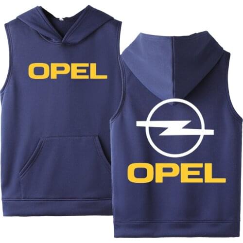 2021 New OPEL Summer Men Punk Hoodies Cotton Tops Sleeveless Male Sweatshirts Sport Punk Mens Slim Vest