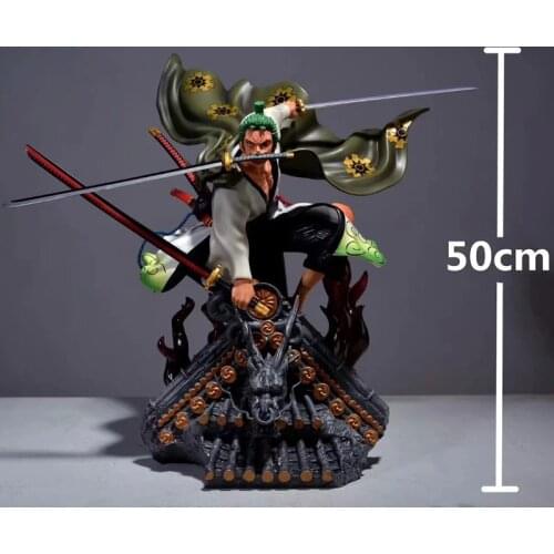 NEW One Piece Kimono Roronoa Zoro GK Statue action figure PVC Model Anime figure Collection Toy doll gifts 50cm