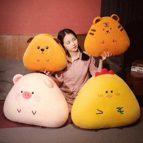 New 45/65cm Cartoon Cute Animals Pillow Soft Plush Rabbit&Tiger&Pig&Dog&Chicken Toy Stuffed Doll Bed Sofa Cushion Kawaii Present