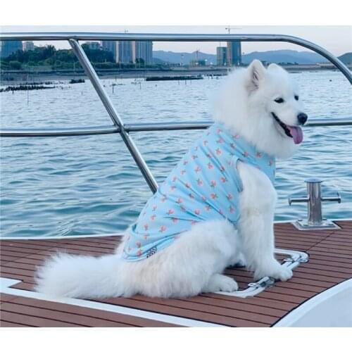 Big Dogs Clothes Fashion Summer Vest For Giant Poodle Samoyed Retirever