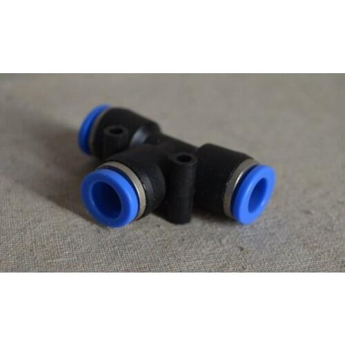 New 30Pcs Tee fitting Pneumatic 6mm to 6mm One Touch End T Connector Quick Fittings PE06