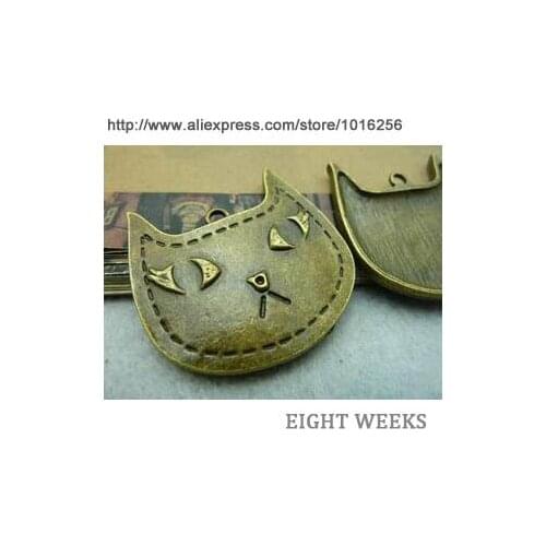Zinc alloy pendant jewelry accessories diy handmade material charms Big face cat
