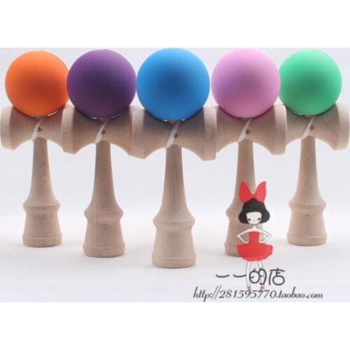 Factory direct sales Game ball skills with a sword jade jade sword ball toy wooden sword rubber paint kendama professional