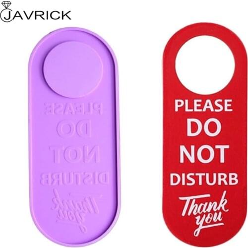 PLEASE DO NOT DISTURB THANK YOU Door Listed Hanging Plate Epoxy Resin Mold DIY Crafts Pendant Decorations Silicone Mould