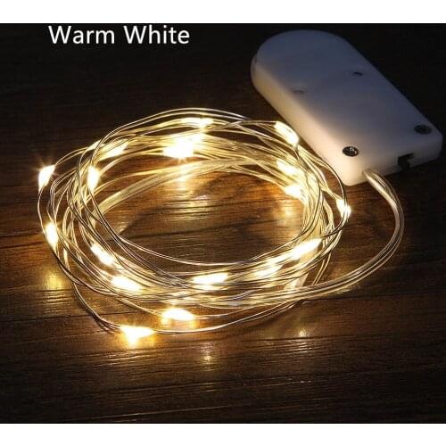 SICCSAEE Fairy Lights 1M 10LED Xmas Wedding Party Decoration Led Christmas Copper String Light CR2032 Battery Operated