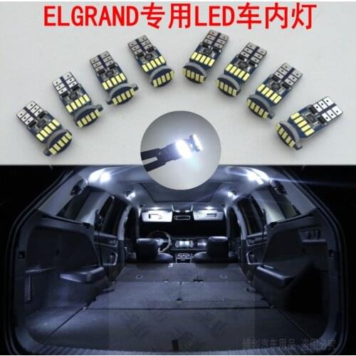 Car reading lamp LED FOR Nissan Elgrand E50 E51 E52 car interior lighting decoration lamp 6000K 10W 12pcs