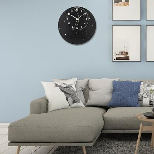 12 Inch Luminous Wall Clock Wood Silent Glow in Dark Night Modern Wall Clock Non Ticking Clock With Night Light Gift