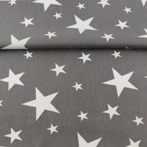 Cotton Fabric Meter Printed Grey Stars Style Sewing Quilting Twill Patchwork Dress Material Baby Tissus Au Metre Algodon 160cm