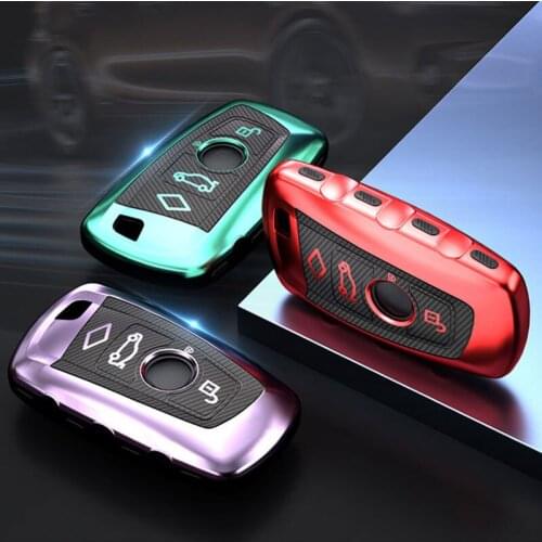 Tpu Carbon Fiber Key Fob Cover Case Protect Skin Hood for BMW F10 F20 F30 Z4 X1 X3 X4 M1 M2 M3 E90 1 2 3 5 7 SERIES Remote Case