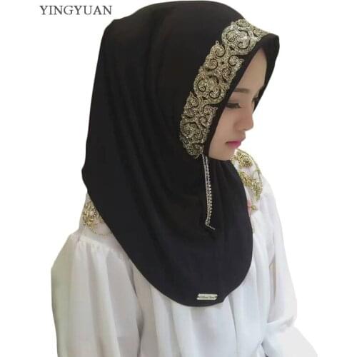 TJ54 New elegant beautiful Muslim hijabs fashion muslim scarf high quality women ladies scarves(no brooch)