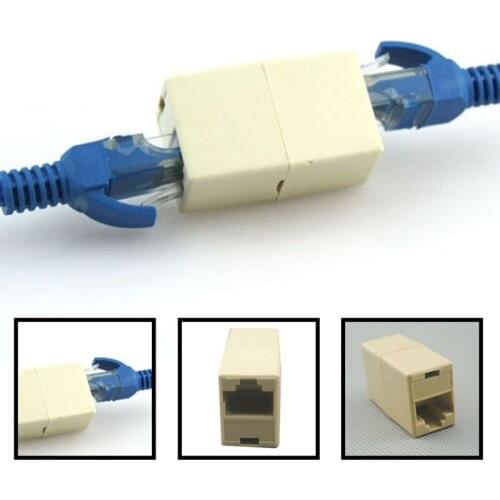 Universal RJ45 Cat5 8P8C Socket Connector Coupler For Extension Broadband Ethernet Network LAN Cable Joiner Extender Plug