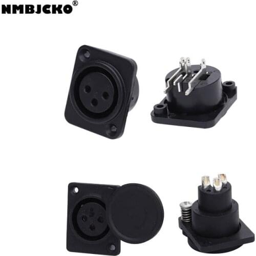 High quality A222223 MODEL 200pcs/lot XLR 3P Female male PC Chassis Panel Mount Socket xlr female male connector with plastic