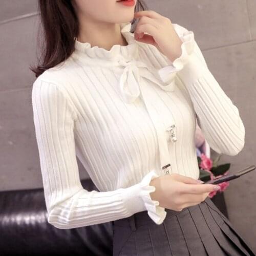 Women Spring Autumn Style Knitted Sweater Pullovers Lady Casual Striped Printed Turtleneck Long Sleeve Pullovers Tops ZZ0063