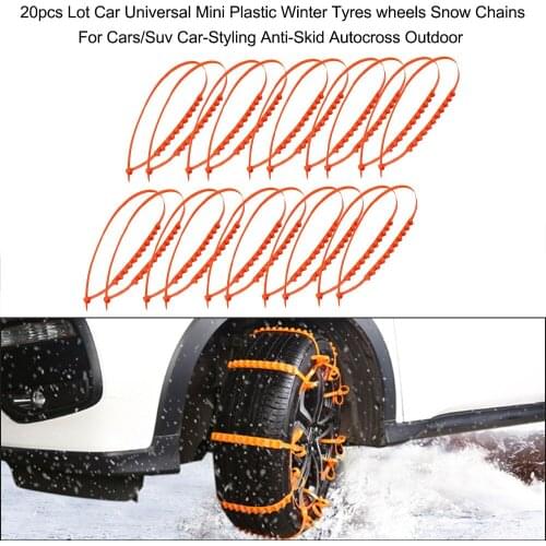 2-20PCS/ Set Car Universal Mini Plastic Winter Tyres wheels Snow Chains For Cars/Suv Car-Styling Anti-Skid Autocross Outdoor New